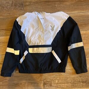 PLAYBOY Black and White Windbreaker